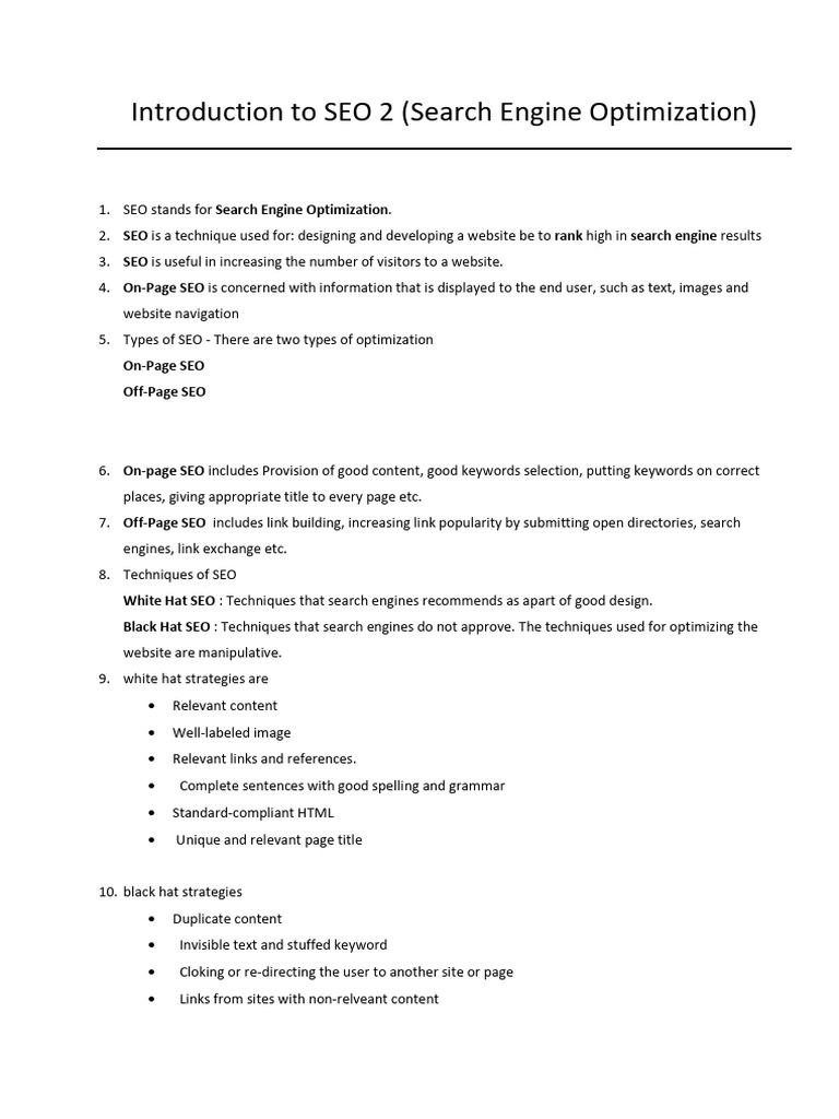 CH 2 Introduction To SEO | PDF | Search Engine Optimization | Computing