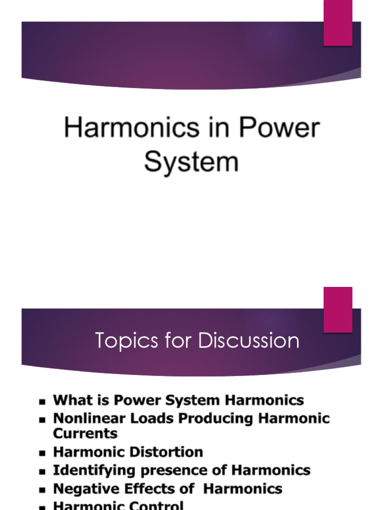 Power System Harmonics | PDF | Capacitor | Electric Power