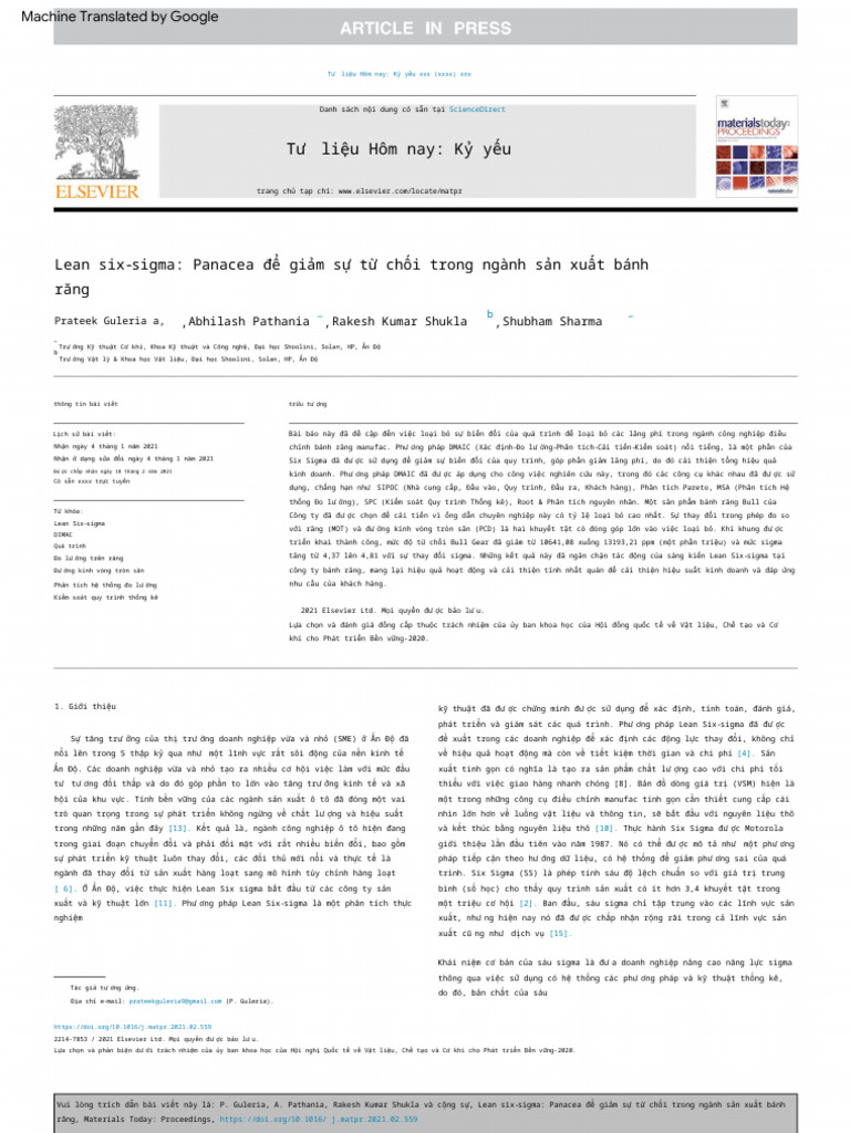 Lean Sixsigma Panacea To Reduce Rejection in Gear Manufacturing ...