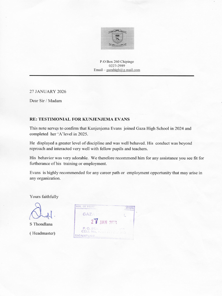 Reference Letter | PDF