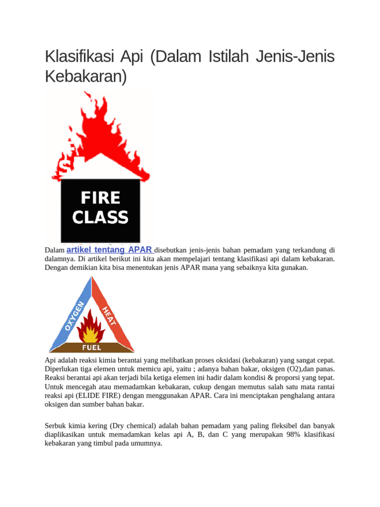 Klasifikasi API | PDF
