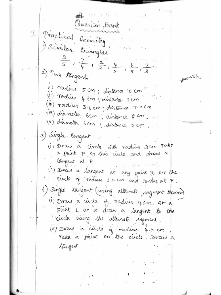 10 TH Maths Important Questions | PDF