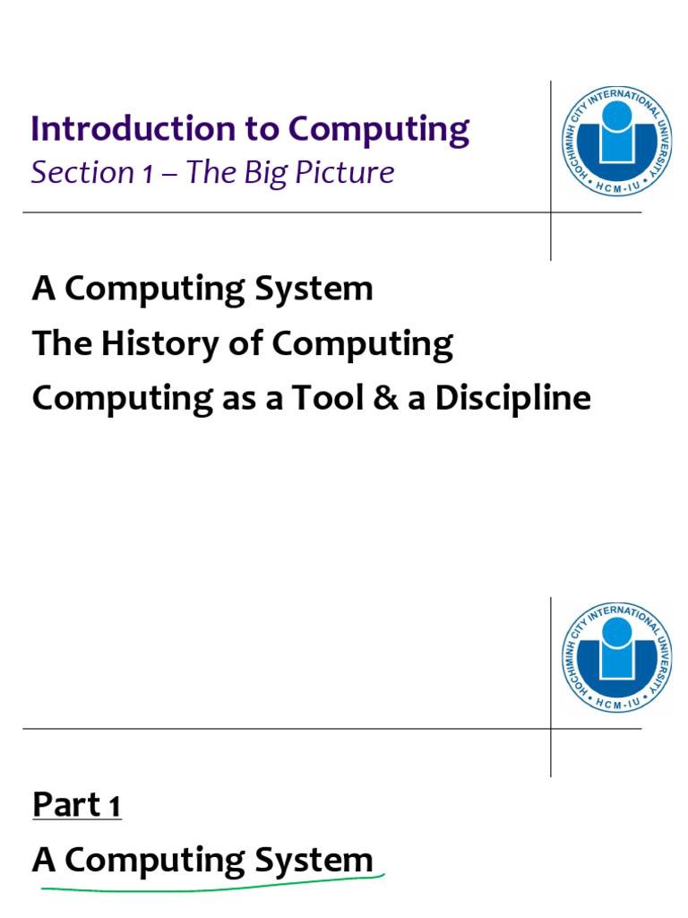 Session 1 - The Big Picture | PDF | Computing | Computer Program