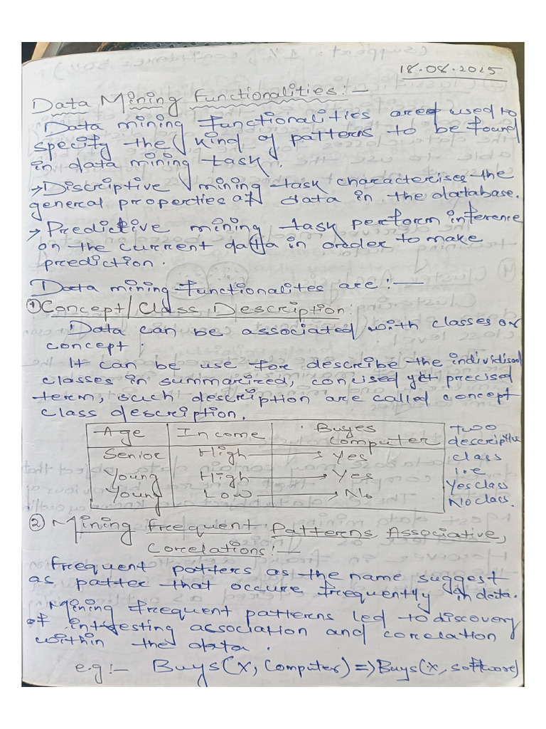 Data Mining Note | PDF