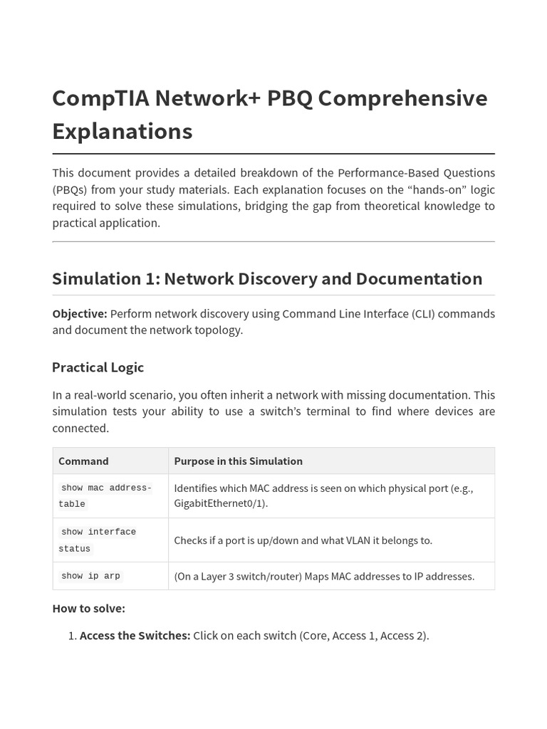 PBQ Explanations | PDF | Computer Standards | Networks