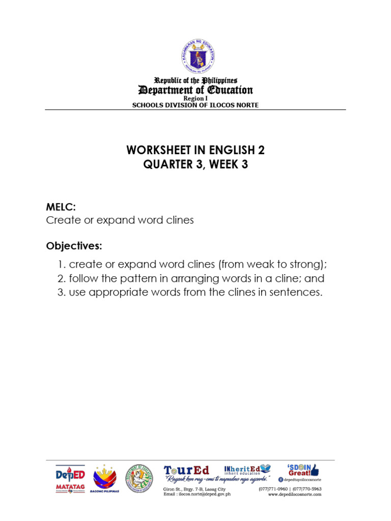 Alds-Ws-Eng2-Q3 - W3 | PDF