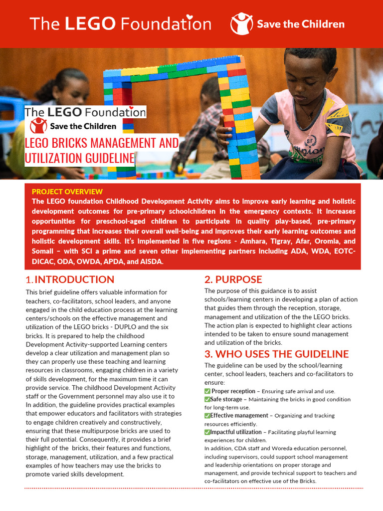 Lego Bricks Management and Utilization Guideline | PDF | Teachers ...