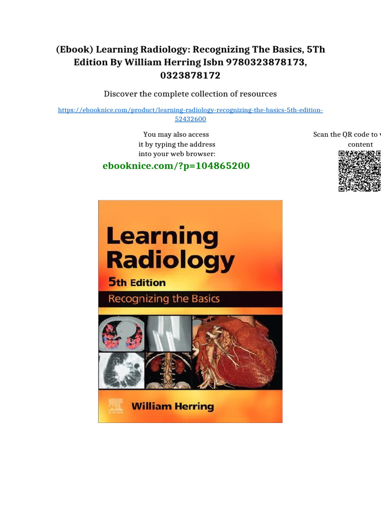 (Ebook) Learning Radiology: Recognizing The Basics, 5th Edition by ...