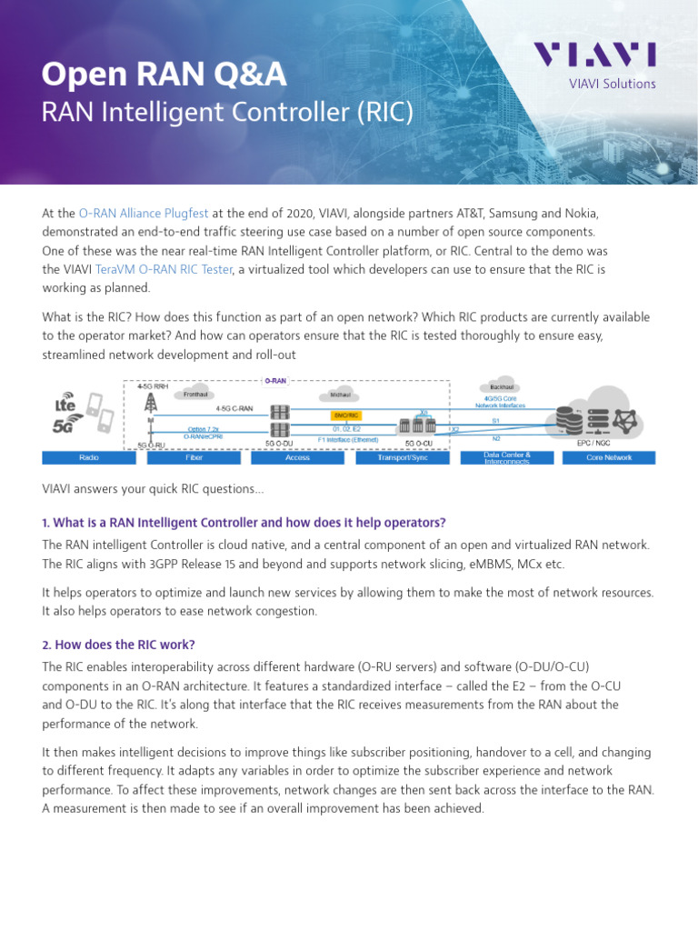 Open Ran Q Ran Intelligent Controller Ric Brochures en | PDF ...