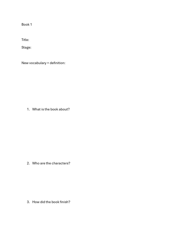Reading Journal 1 3 | PDF