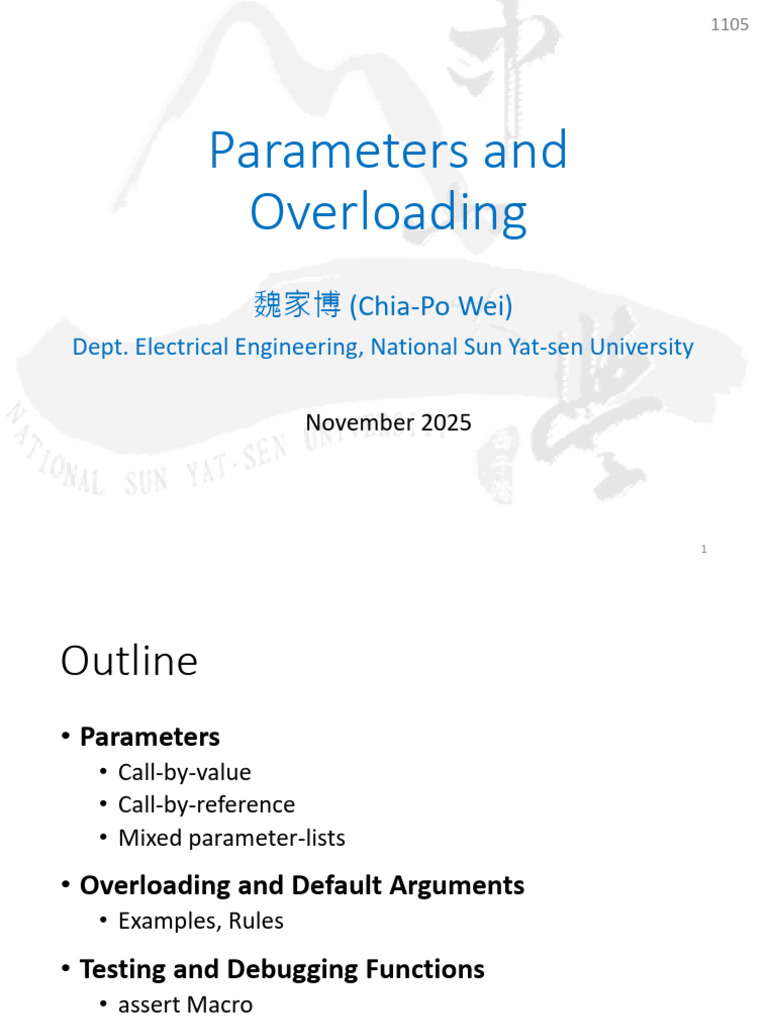 06 Parameters and Overloading | PDF | Parameter (Computer Programming ...