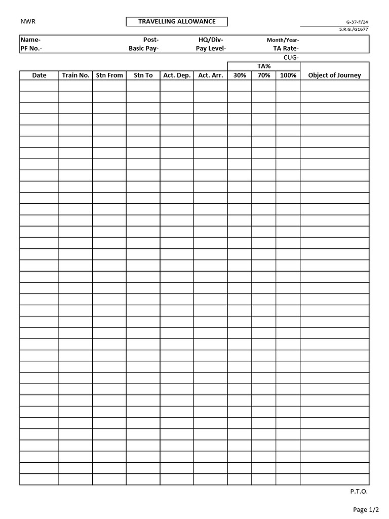 Ta Form | PDF