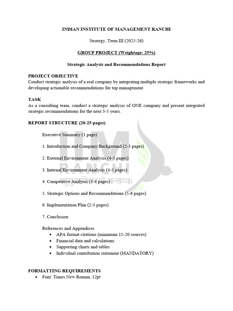 Group Project Assignment | PDF