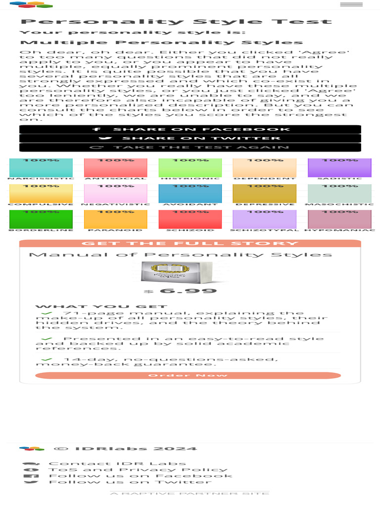 Personality Style Test | PDF