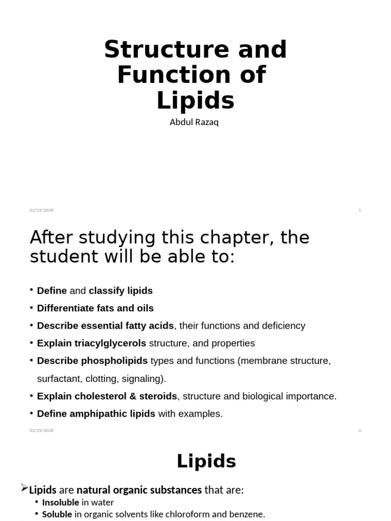 3 Structure and Function of Lipids | PDF | Lipid | Polyunsaturated Fat
