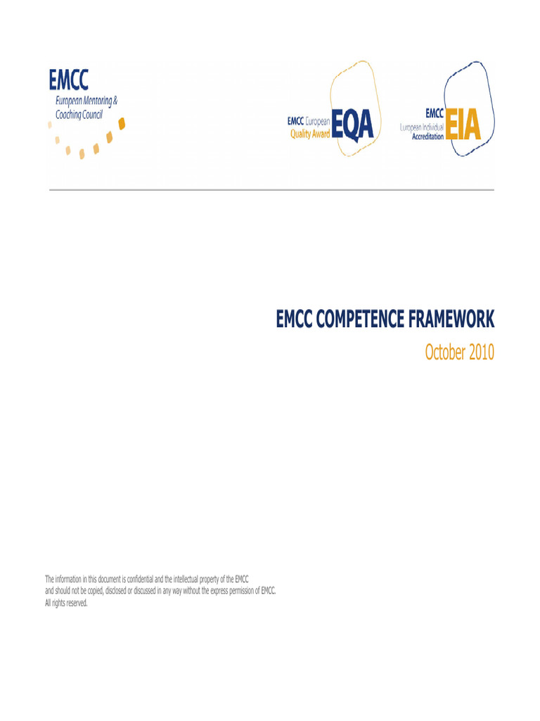EMCC Competence Framework | PDF | Mentorship | Evaluation
