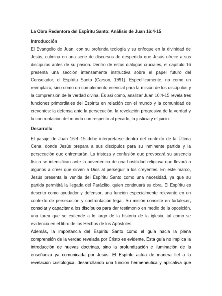 La Obra Redentora Del Espíritu Santo | PDF | espíritu Santo | Cristo ...