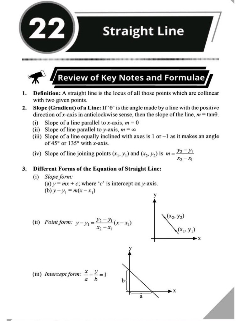Chapter 22 Straight Line | PDF