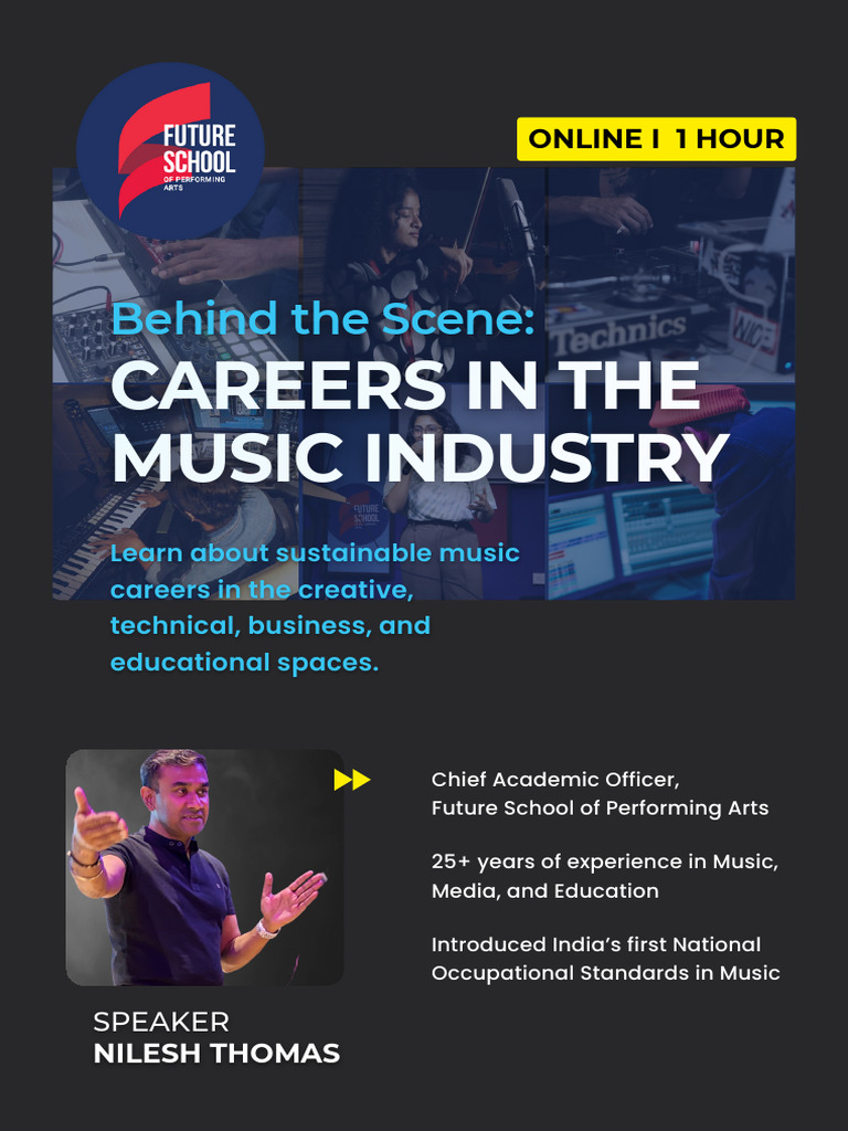 Session Outline - Behind The Scene - Careers in The Music Industry | PDF