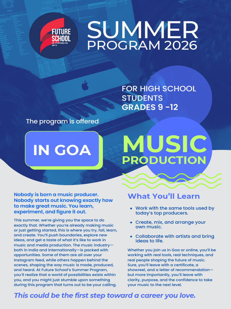 Summer Program 2026 at Future School of Performing Arts | PDF ...