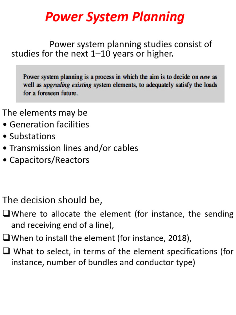 Distribution and Transmission System Planning | PDF | Electric Power ...