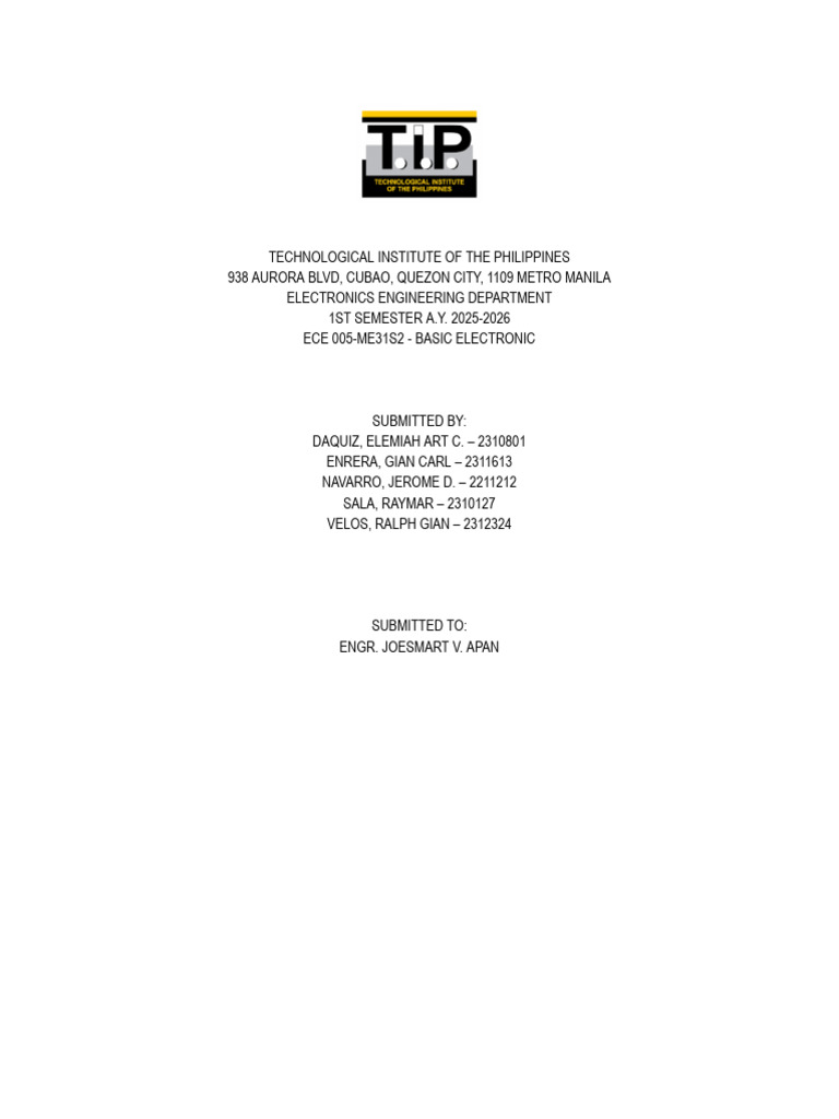 Experiment #5 - GROUP 5 ME31S2 Gdoc Version | PDF | Diode | P–N Junction