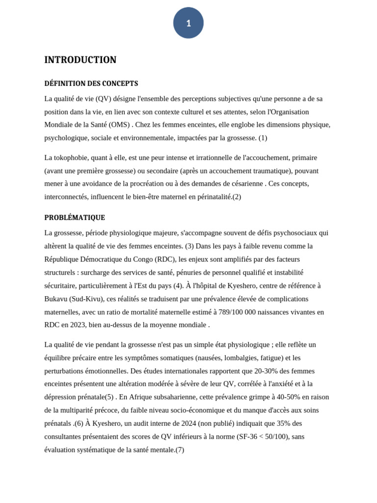 Tokophobie Introduction - 104007 | PDF | Grossesse | Accouchement