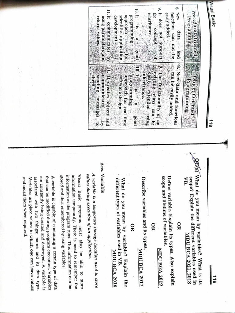 VB Unit 2 | PDF