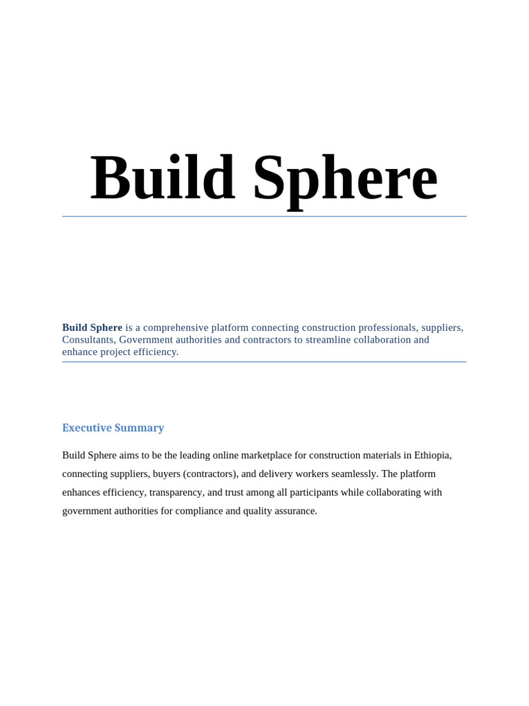 Build Sphere Overview | PDF | Linked In | Supply Chain