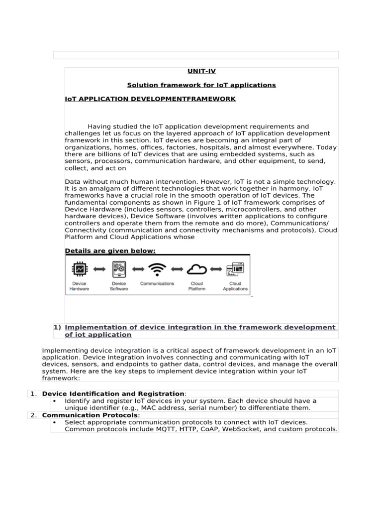 Unit - 4 IOT | PDF