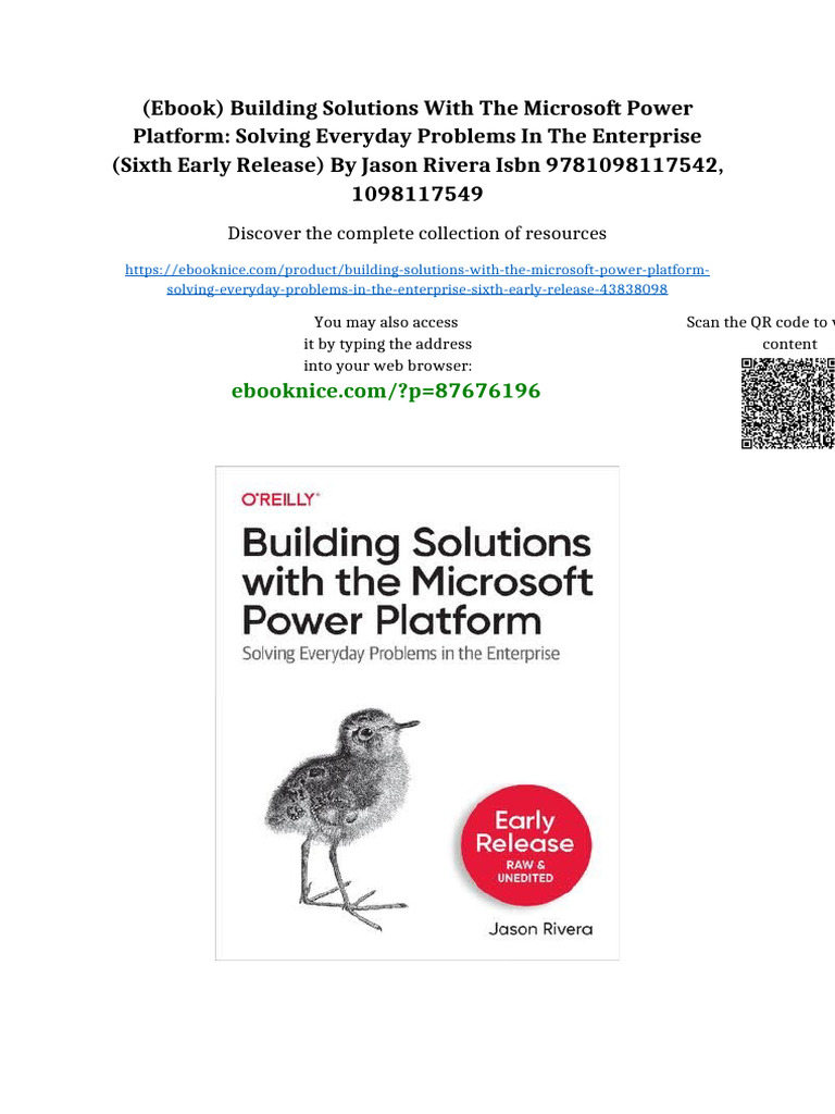 (Ebook) Building Solutions With The Microsoft Power Platform: Solving ...