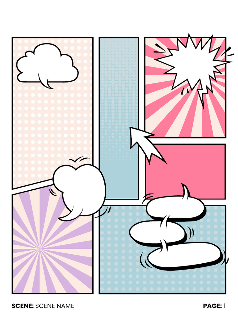 Freepik Colorful Linear My Own Comic Strip Storyboard ...