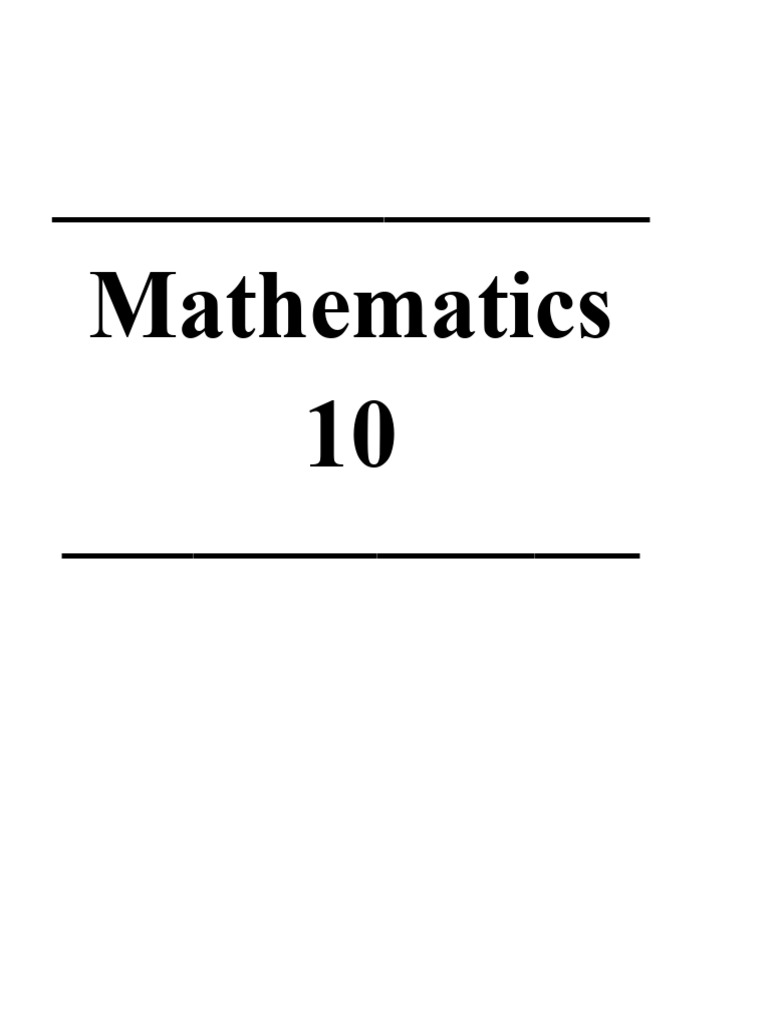 Mathematics 10 | PDF