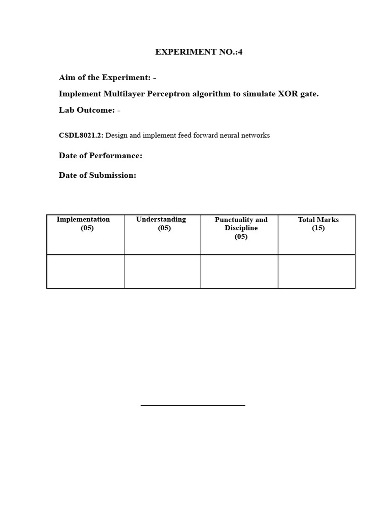 Experiment 4 | PDF