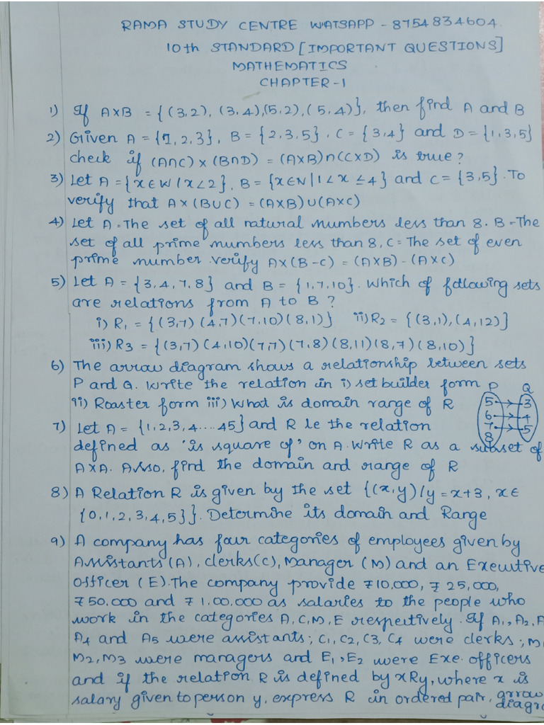 Imp 10 TH Math | PDF