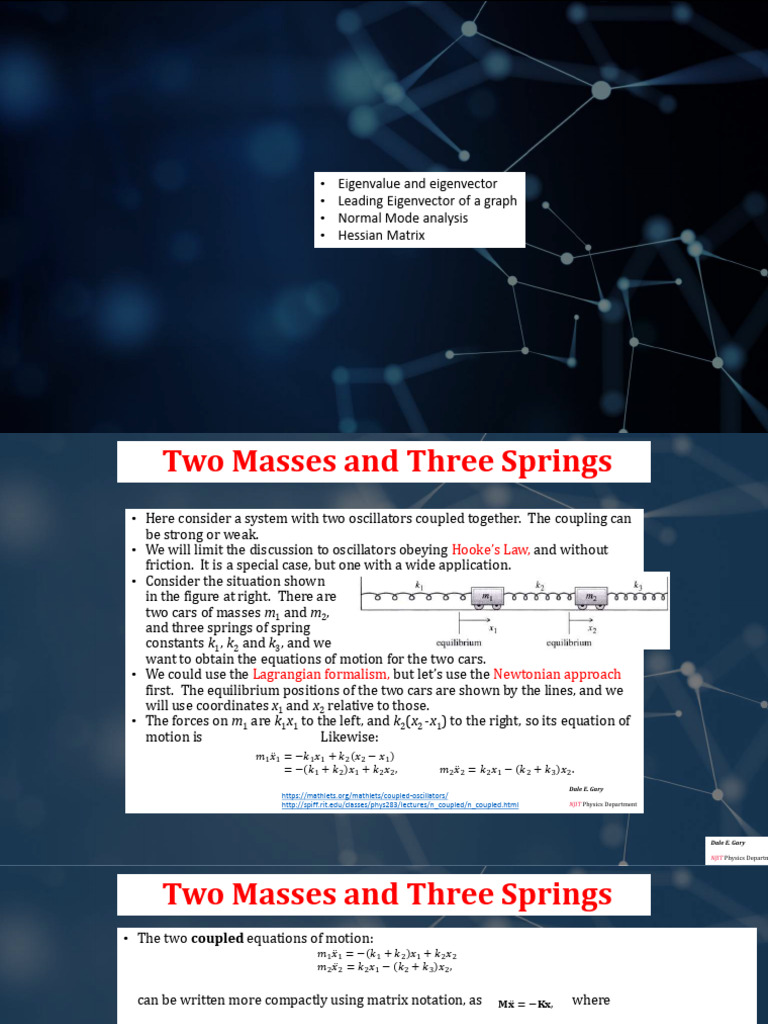 Class 3 Spring Mass Systems | PDF | Eigenvalues And Eigenvectors ...