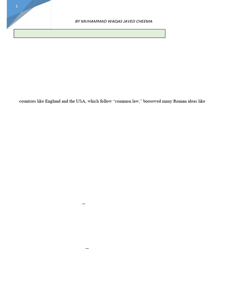 (II) - History and Development of Roman Legal System | PDF | Roman Law ...