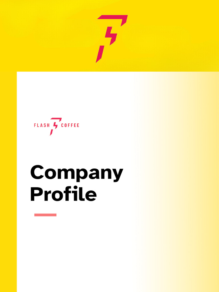 Yellow White Modern Elegant Company Profile Booklet | PDF | Coffee | Drink