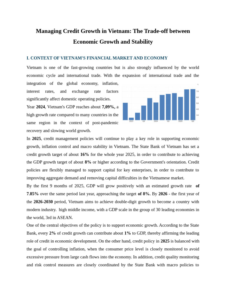 Managing Credit Growth in Vietnam | PDF | Macroeconomics | Economic Growth