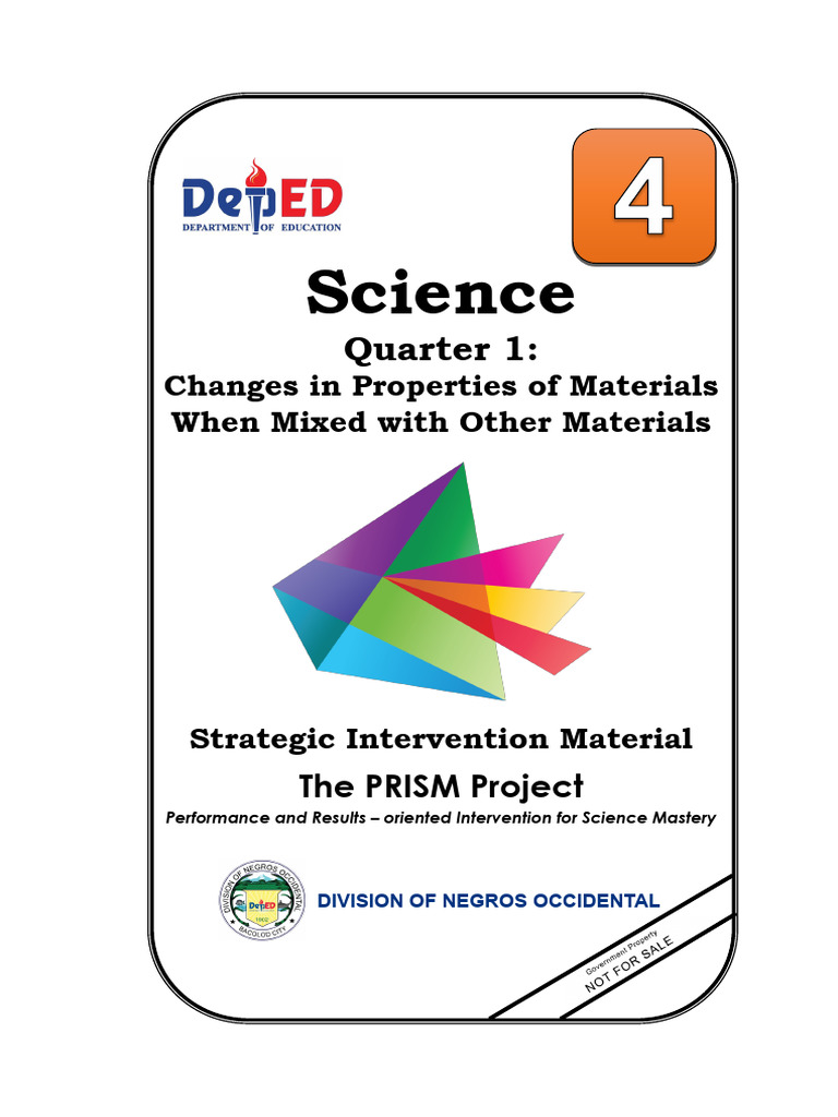 Grade 4 Science SIM 4 | PDF | Mixture