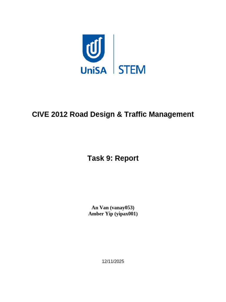 Van Yip Task 9 12d Cive 2012 Road Design | PDF