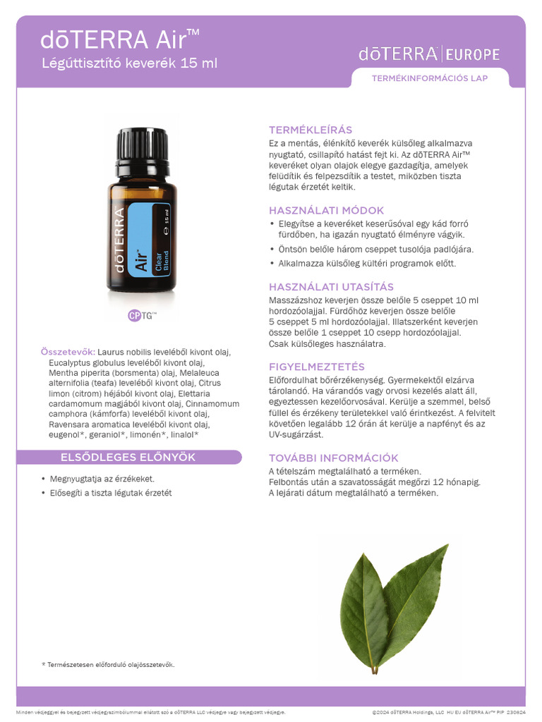 Doterra Air Oil | PDF