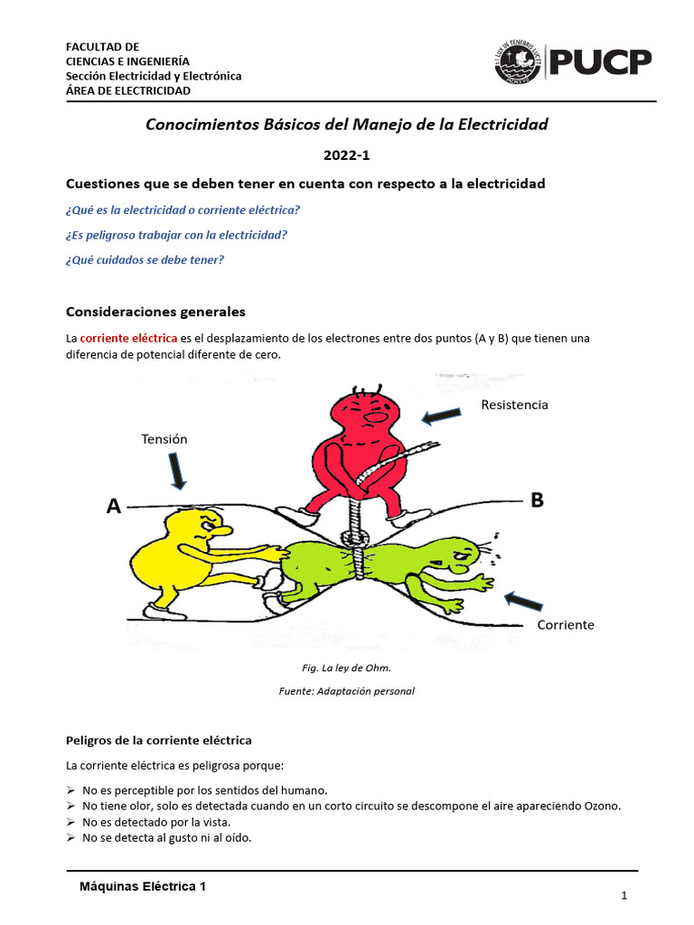 Conocimientos Básicos Del Manejo de La Electricidad | PDF ...