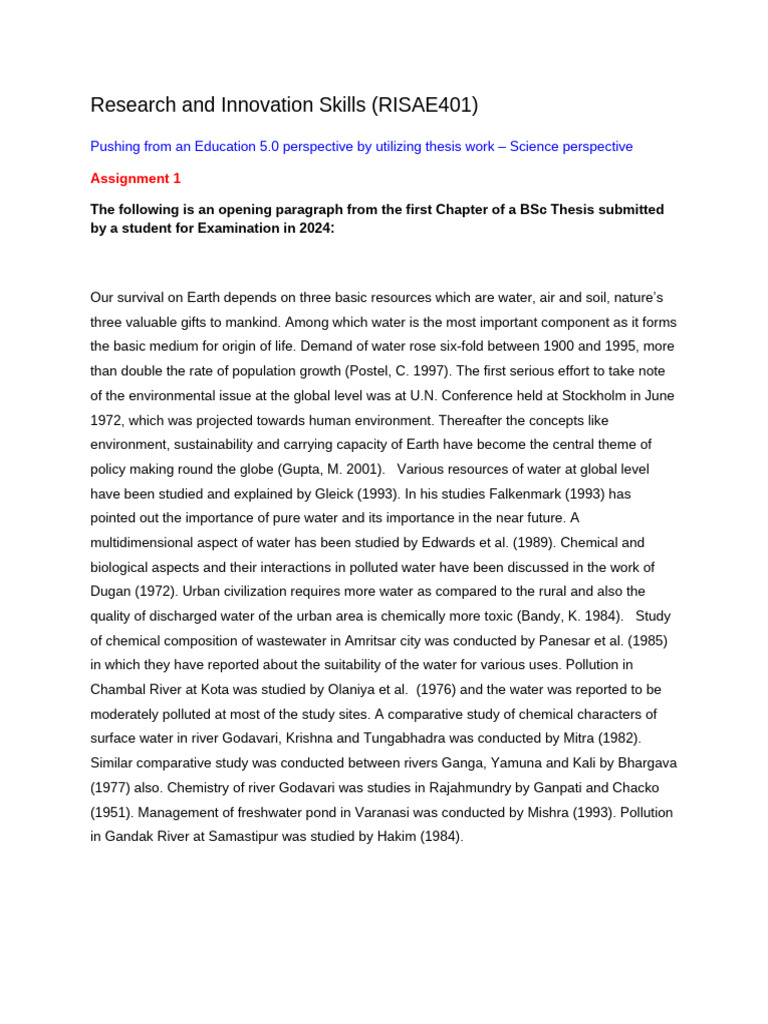 Assignment Due 18 Sep 2025 - MAPANDA | PDF | Water | Natural Environment