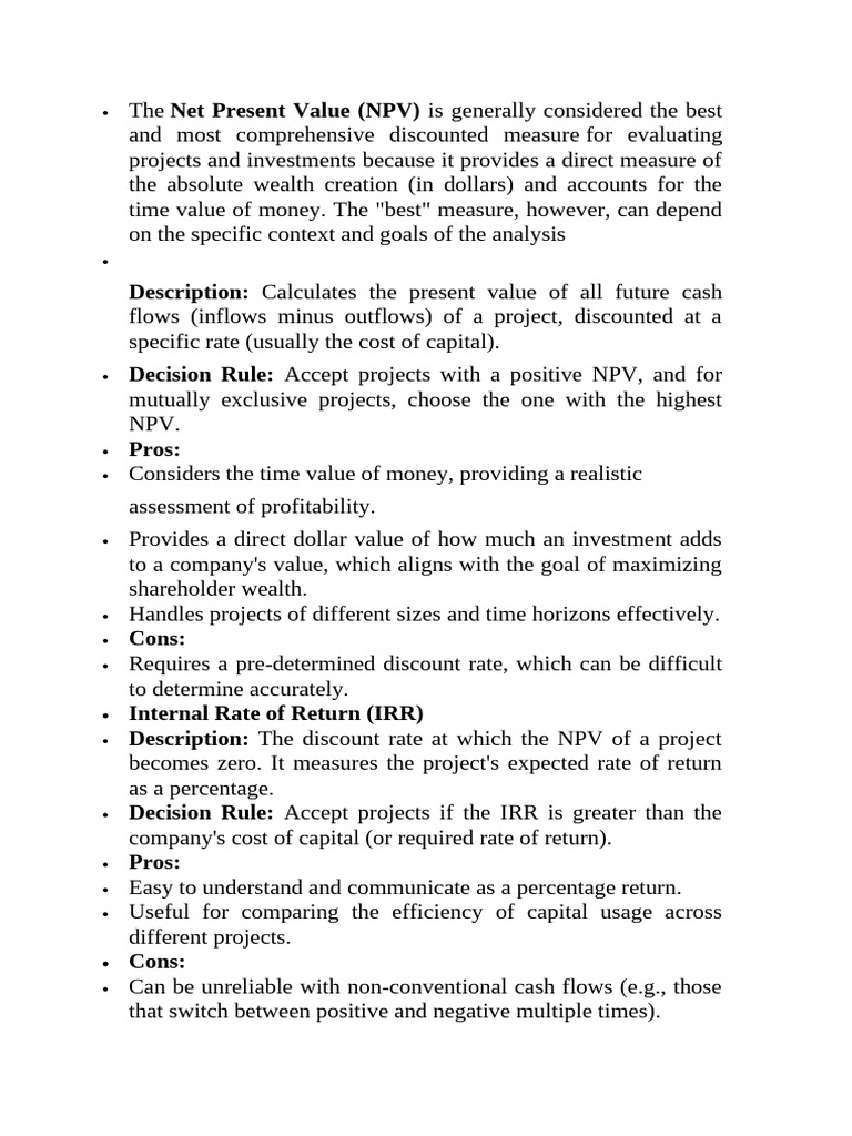 The Net Present Value | PDF | Net Present Value | Internal Rate Of Return