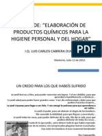 Elaboración de Productos de Aseo