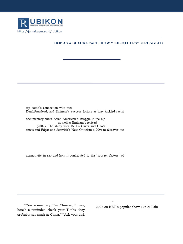 Aisha Maura Puteri - Publication | PDF | Rapping | Critical Race Theory