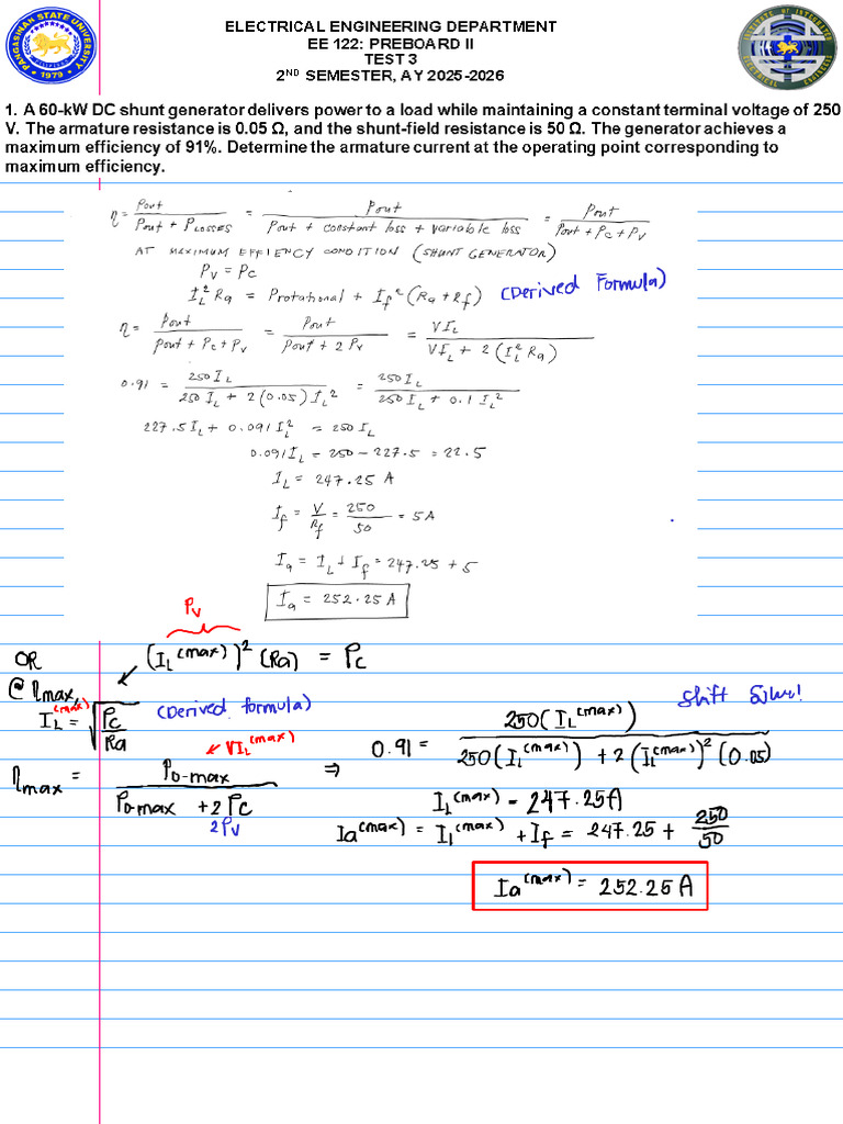 Test 3 Solution | PDF