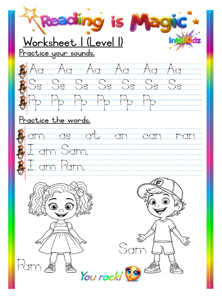 Reading Is Magic Worksheets Level 1 | PDF