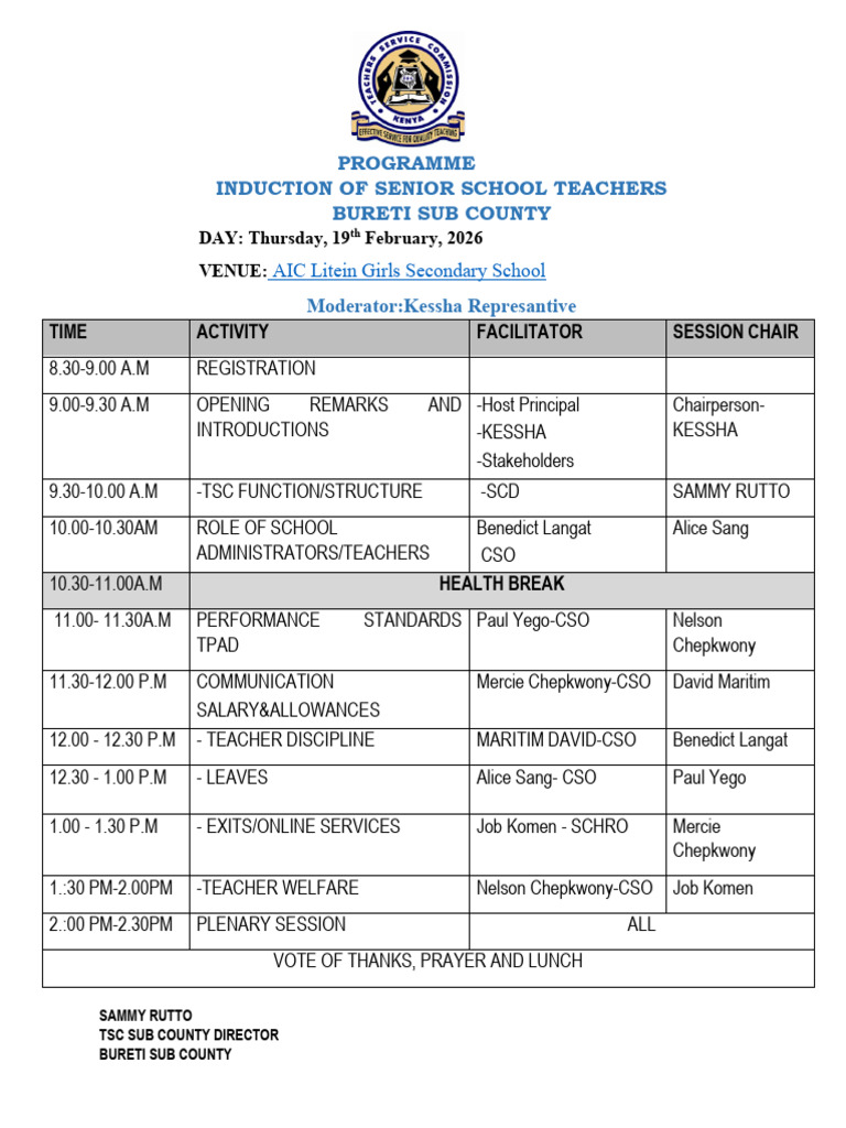 Induction Programme 19-2-2026 | PDF